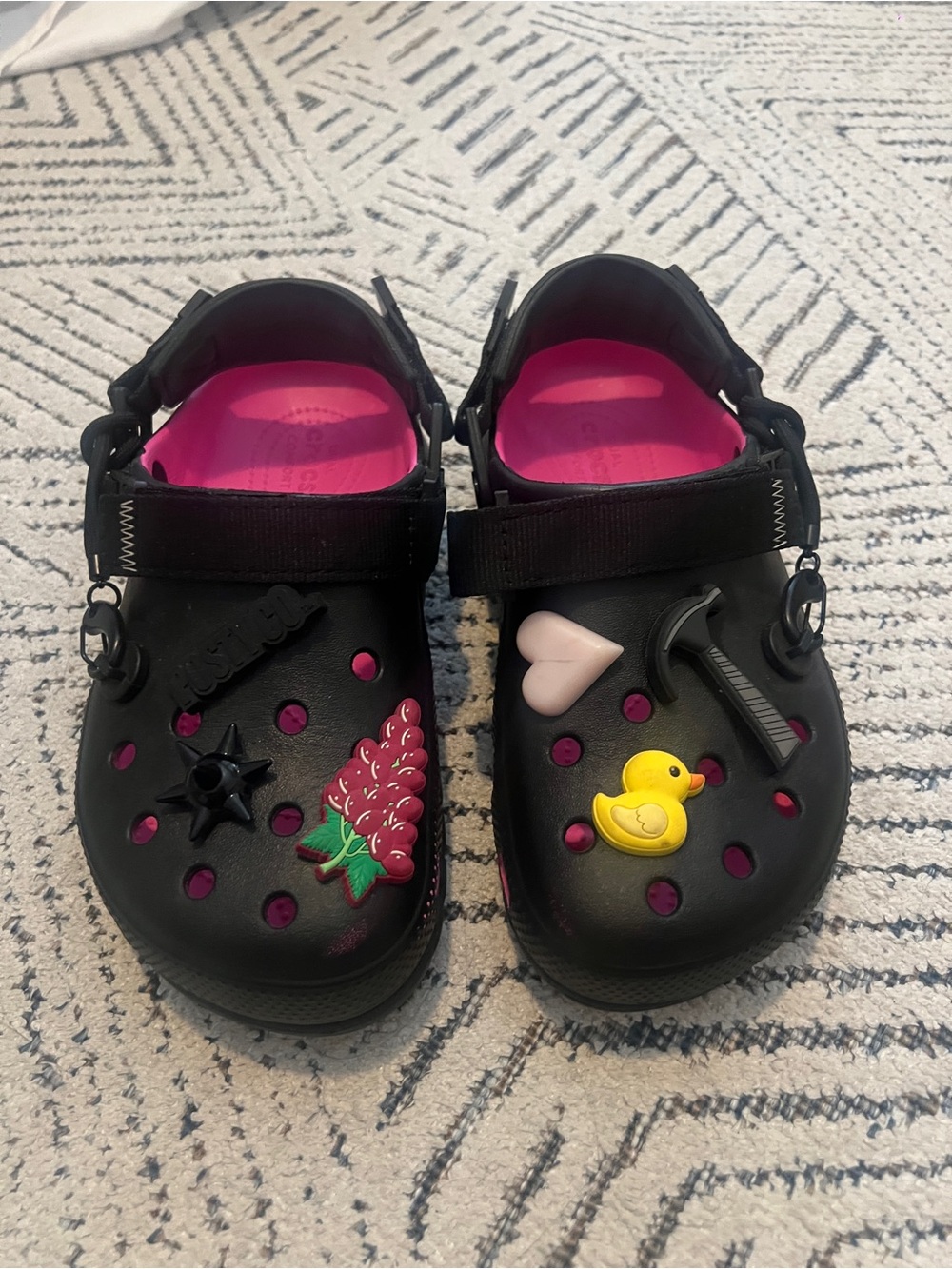 Post Malone black crocs